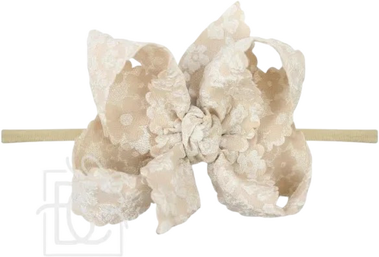Claire Jean Registry Beyond Creations 'Oatmeal' Bow