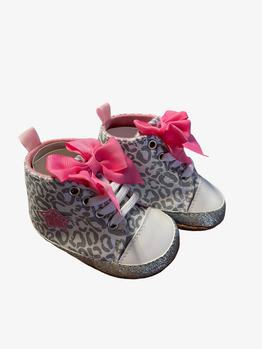 Claire Jean Registry Leopard Bow Sneakers