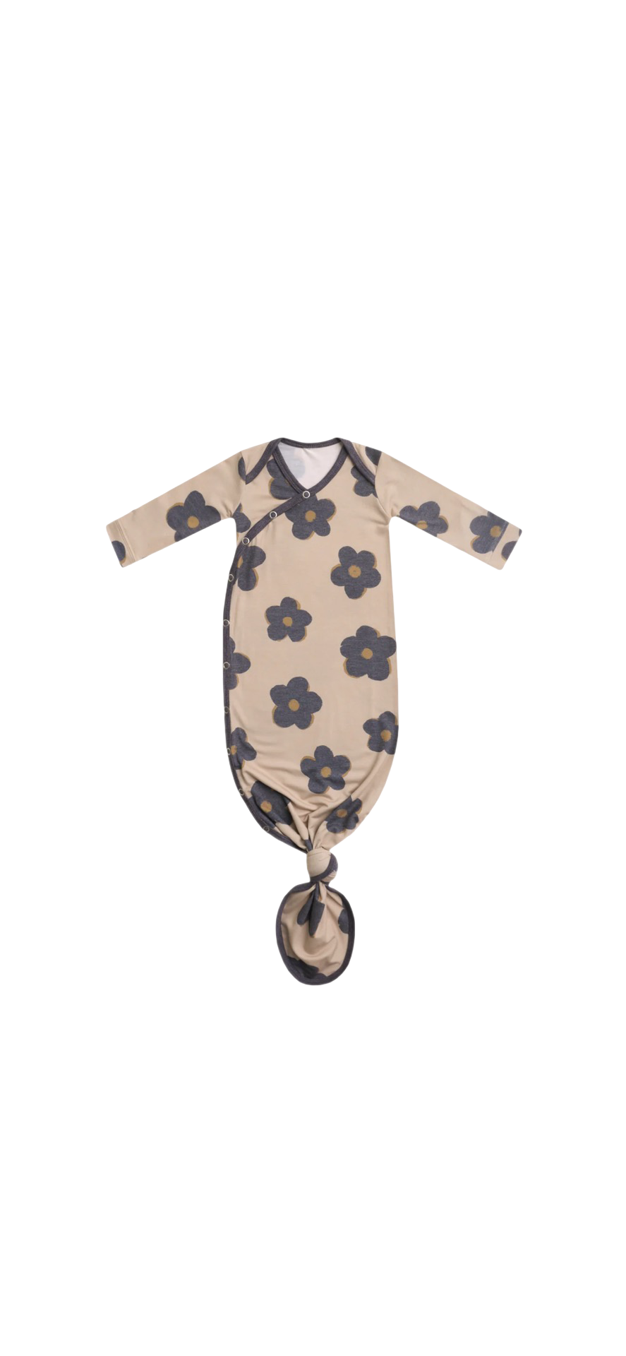 Baby Wrenli Registry Copper Pearl 'Gemma' Knotted Gown