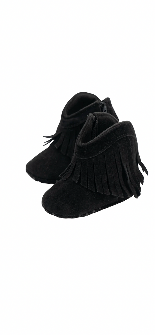 Whitlee Jade Registry Black Fringe Boots
