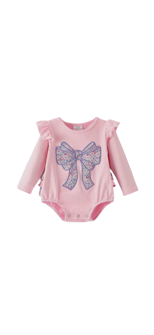 Ivee Jean Registry Ruffle Bow Romper