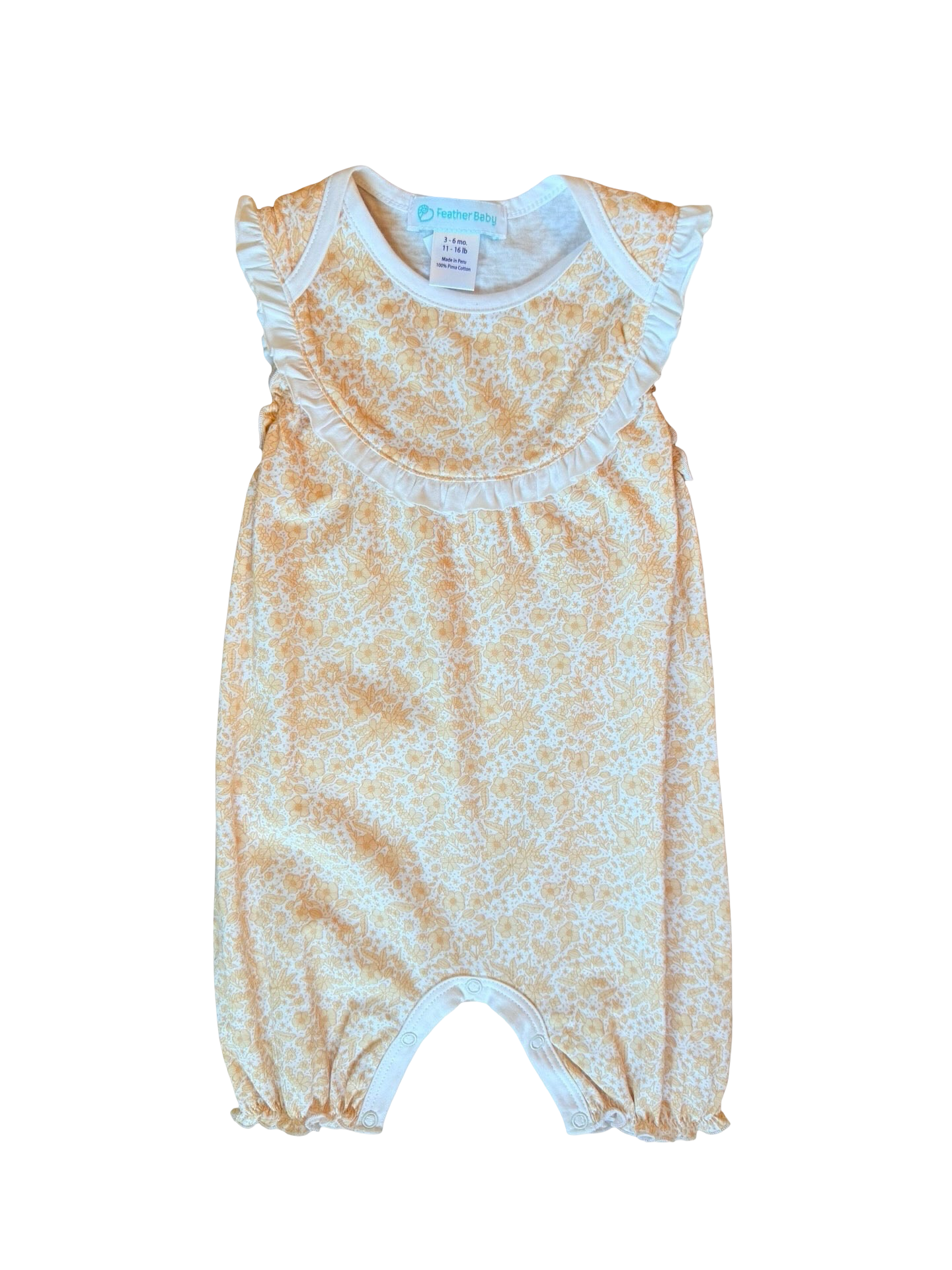 Baby McCall Registry Floral Feather Baby Romper