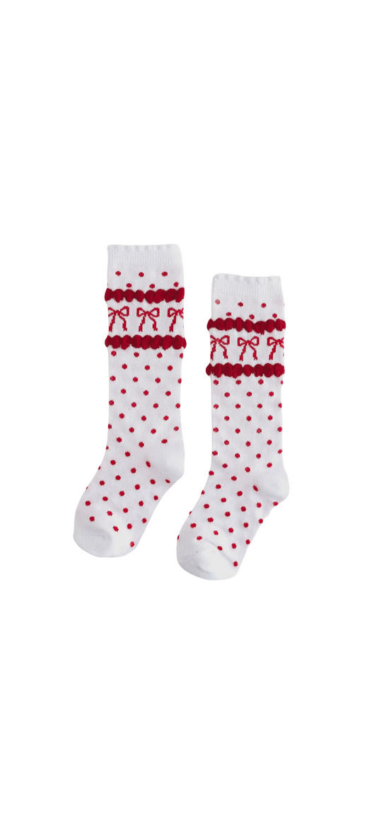 Ivee Jean Registry Little Stocking Co. Red Bow Socks