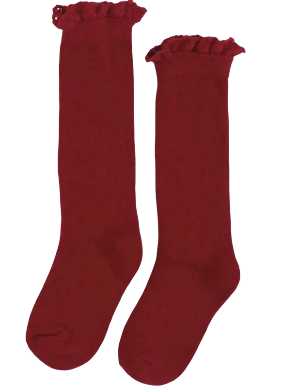 Ivee Jean Registry Little Stocking Co. 'Cherry' Lace Socks