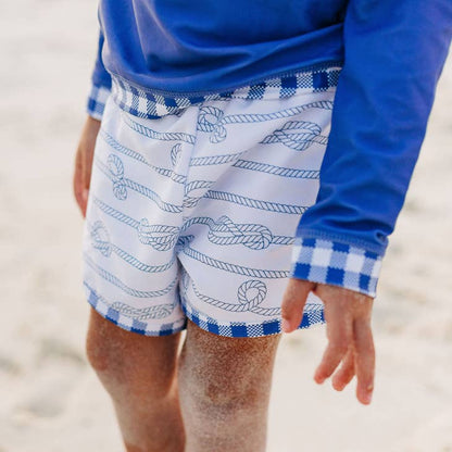 Sugar Bee 'Nautical' Swim Trunks