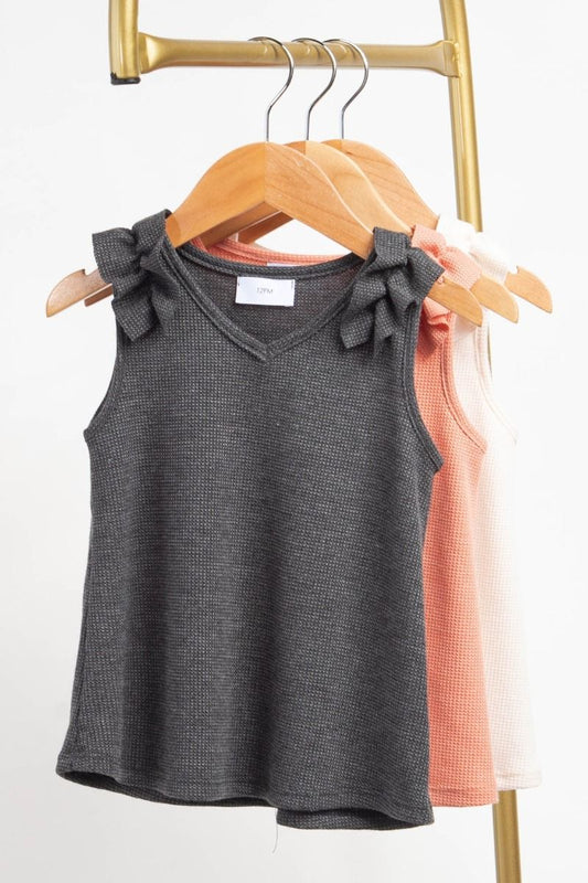 12PM Charcoal Thermal Sleeveless Top
