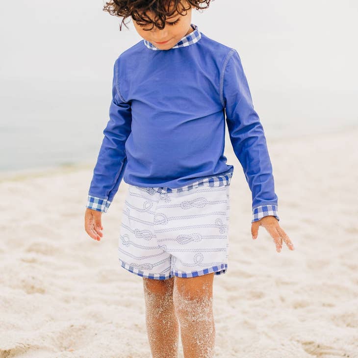 Sugar Bee 'Nautical' Swim Trunks