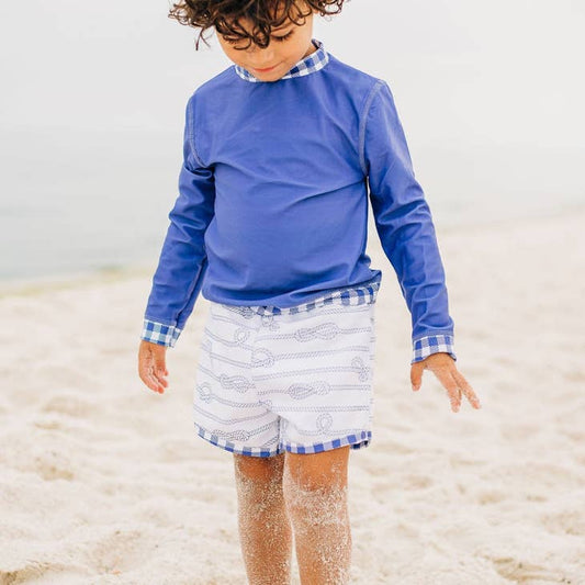 Sugar Bee 'Nautical' Swim Trunks