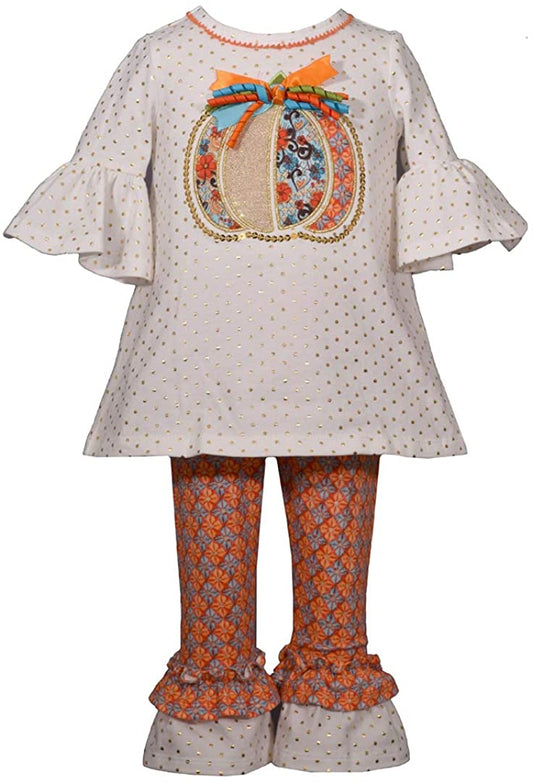 Bonnie Jean 'Harvest Time' Pumpkin 2-Piece Set