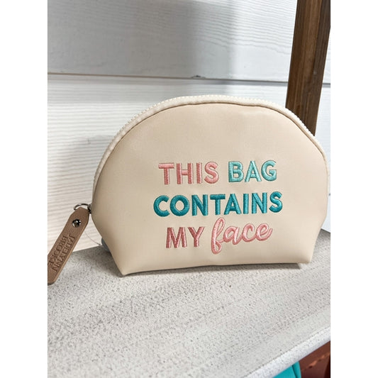 Jadelynn Brooke 'This Bag Contains My Face' Cosmetic Bag
