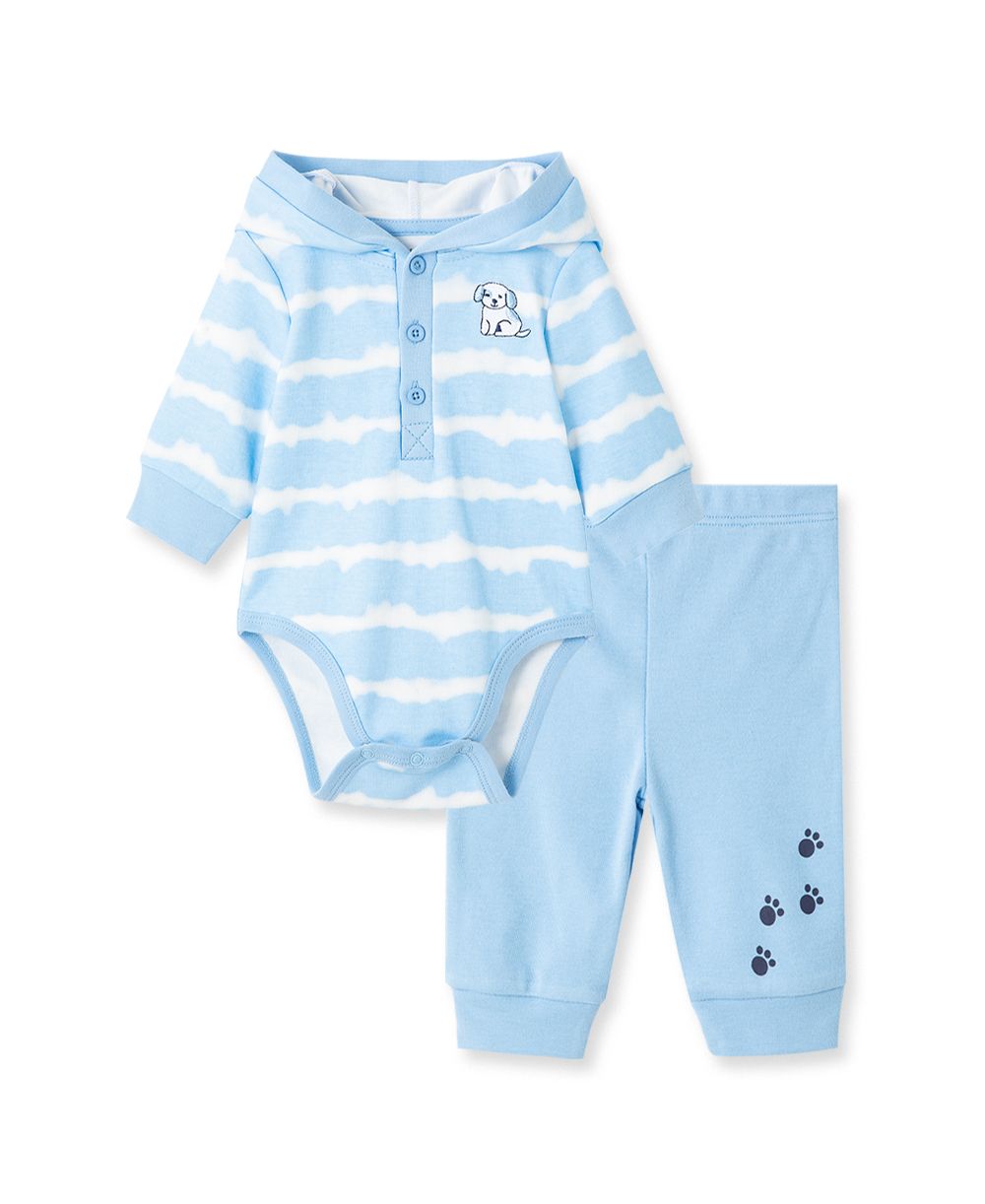 Little Me Puppy Hoodie Set