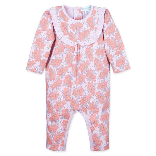 Feather Baby Pink Floral Ruffle Romper