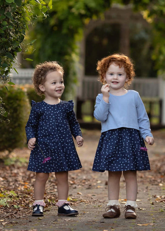 Mabel + Honey 'Midnight' Woven Polka Dot Dress