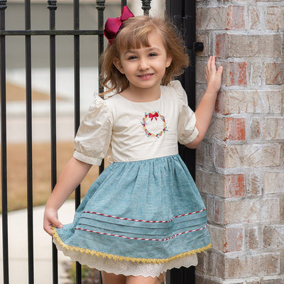 Evie's Closet Christmas Wreath Dress