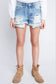 Hayden Girl 'Sequin Sparkle' Distressed Denim Shorts
