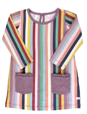 Knit A-Line Stripe Dress