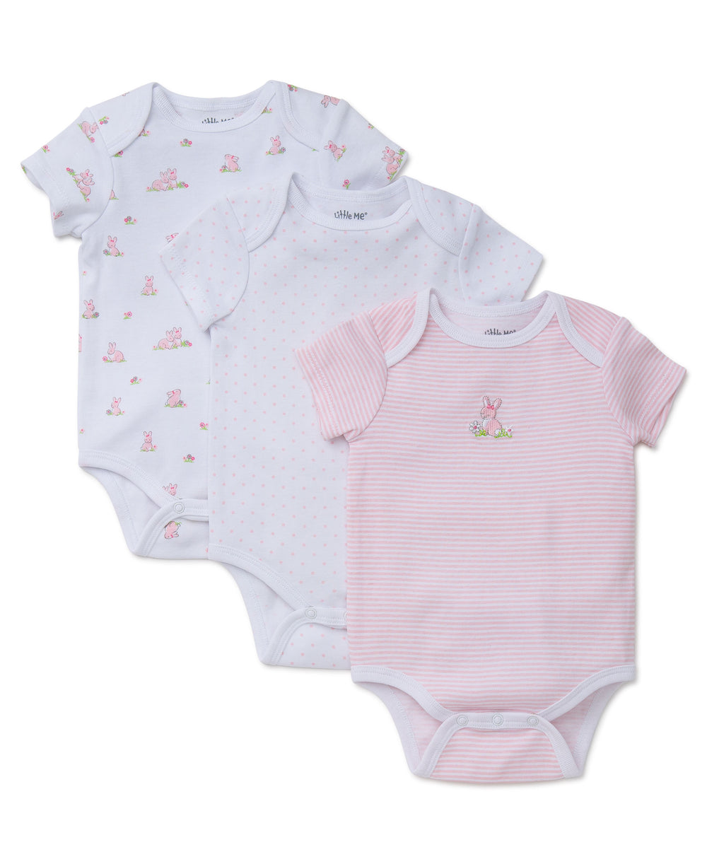 Little Me 'Baby Bunnies' 3-Pack Cuddly Bodysuit Set