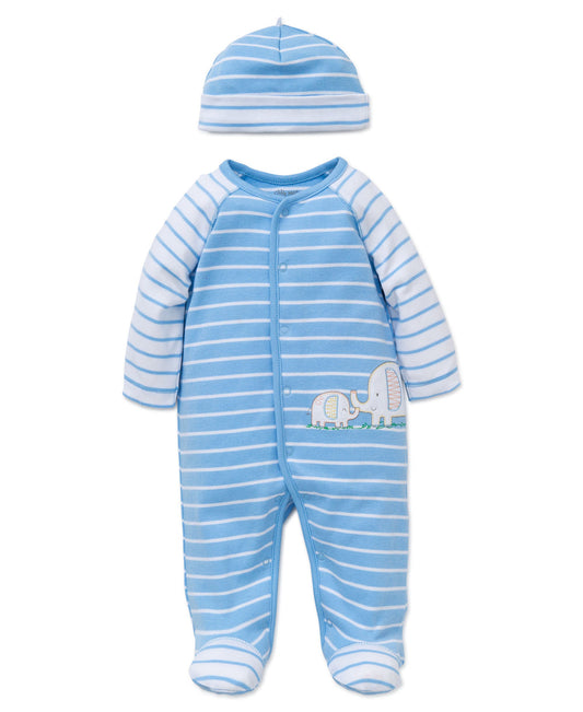 Little Me 'Baby Elephant' Footie & Hat Set