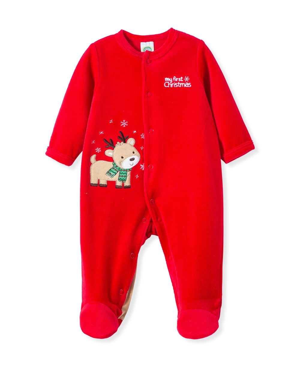 Little Me 'My First Christmas' Reindeer Footie