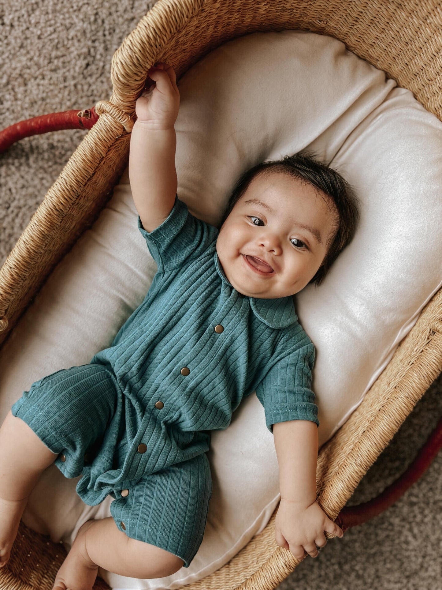 L'oved Baby 'Oasis' Ribbed Coverall Onesie