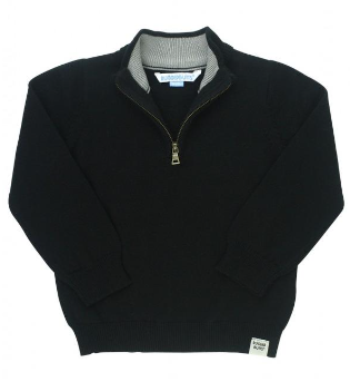 RuggedButts Black Quarter-Zip Sweater