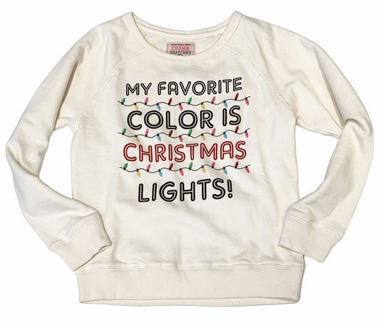 Crumbs 'My Favorite Color is Christmas Lights' Sweatshirt