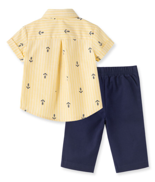 Little Me Anchor Pant Set