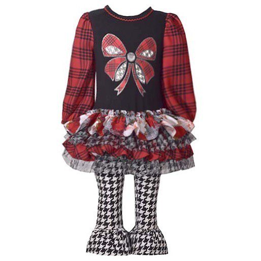 Bonnie Jean Plaid/Houndstooth 2-Piece Set