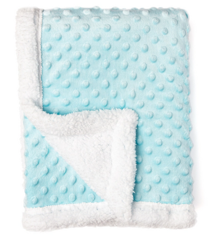 Tendertyme Popcorn Sherpa Blue Blanket