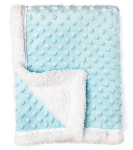Tendertyme Popcorn Sherpa Blue Blanket