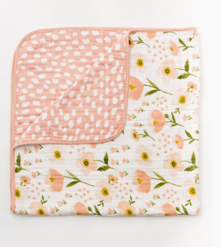 Clementine Kids Blush Bloom Reversible Quilt