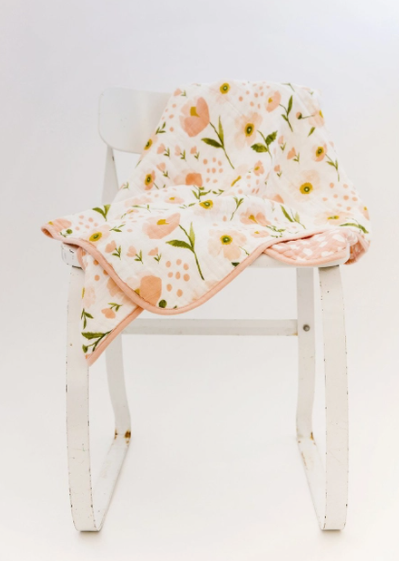 Clementine Kids Blush Bloom Reversible Quilt