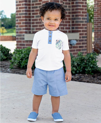 Rugged Butts Cornflower Blue Lightweight Chino Shorts