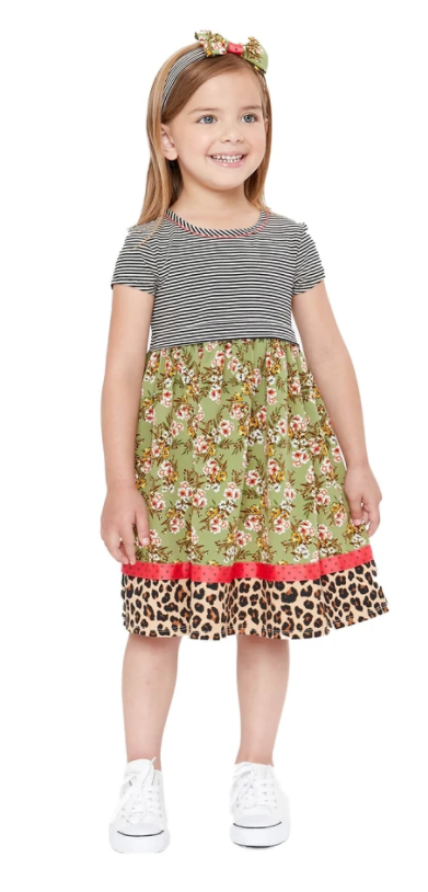 "Frannie" Cheetah Dress w/headband