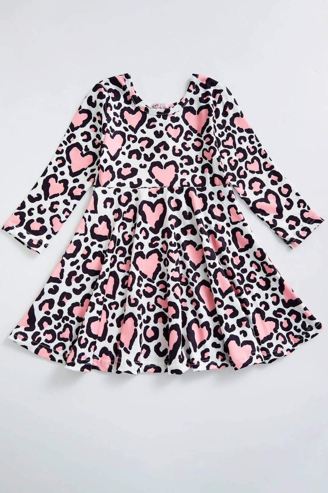 Clover Cottage Cheetah Heart Girls Dress