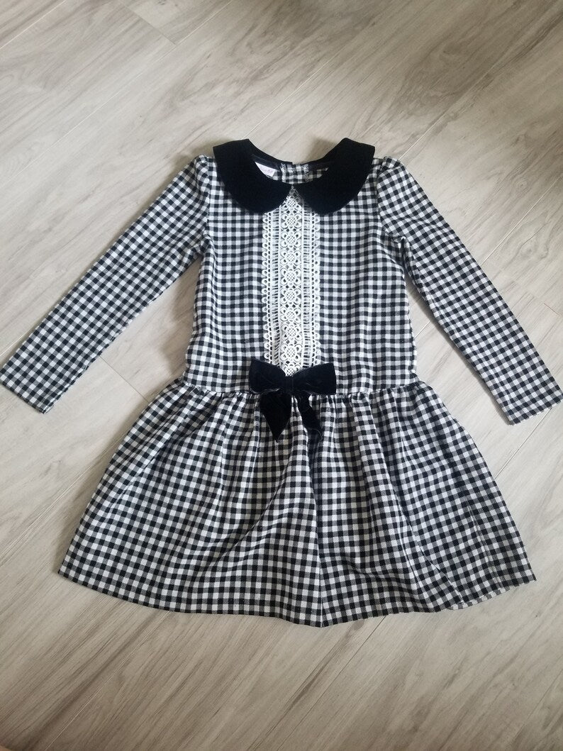 Bonnie Jean Lace Plaid Dress