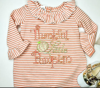 Bonnie Jean 'Thankful Little Pumpkin' Romper