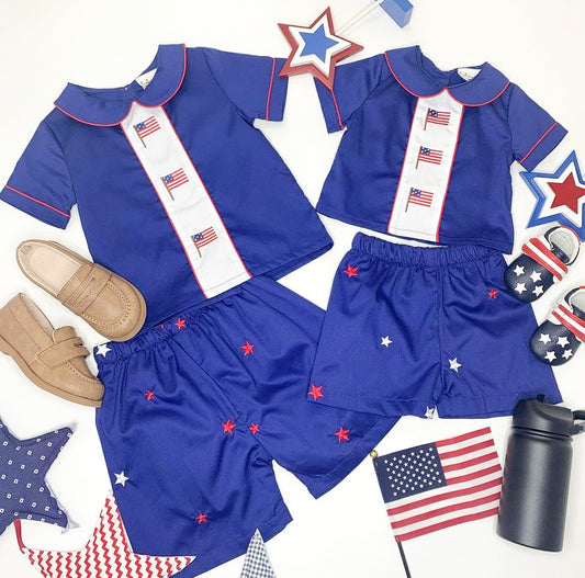 Babeeni Boys Navy Flag Set