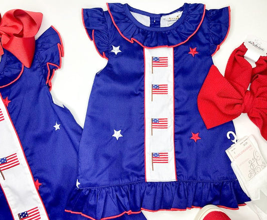 Babeeni Navy Stars and Stripes Dress
