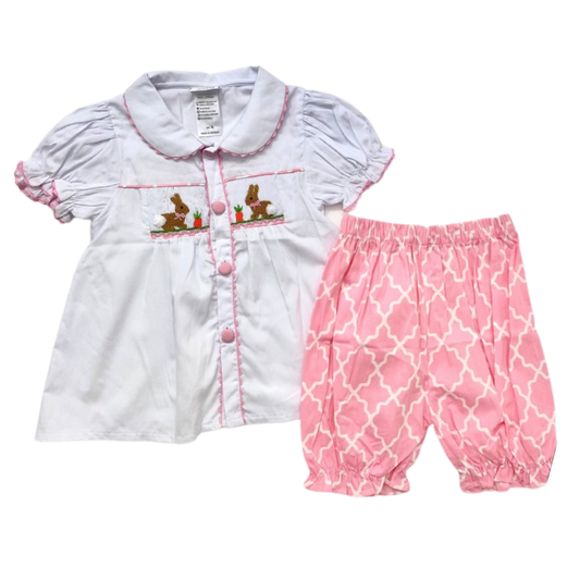 Babeeni Smocked Easter Bunny Set