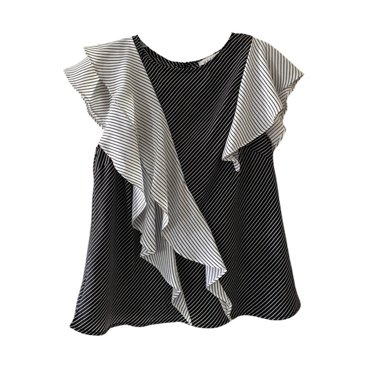 Black & White Ruffle Top