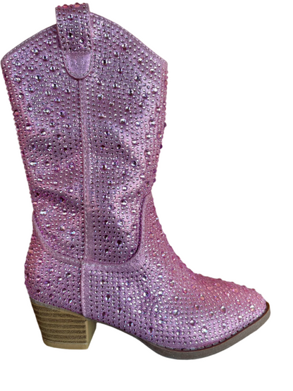 Light Pink Sparkle Western Boots