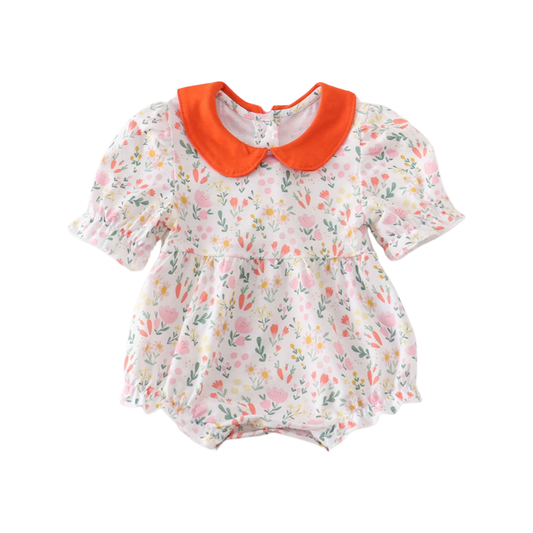 Honey Bean Puff Sleeve Bubble Romper