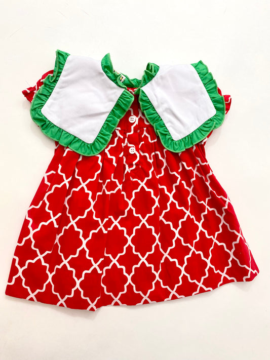 Babeeni Ruffle Collar Christmas Tree Dress