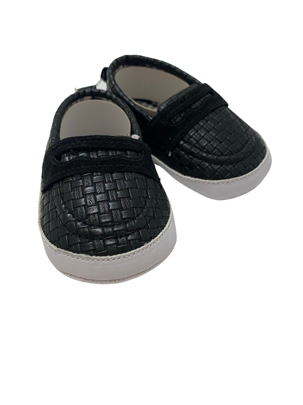 Black Woven Loafers