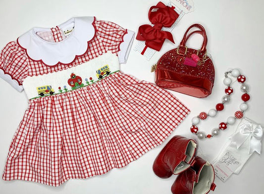 Babeeni Back To School Smocked Dress