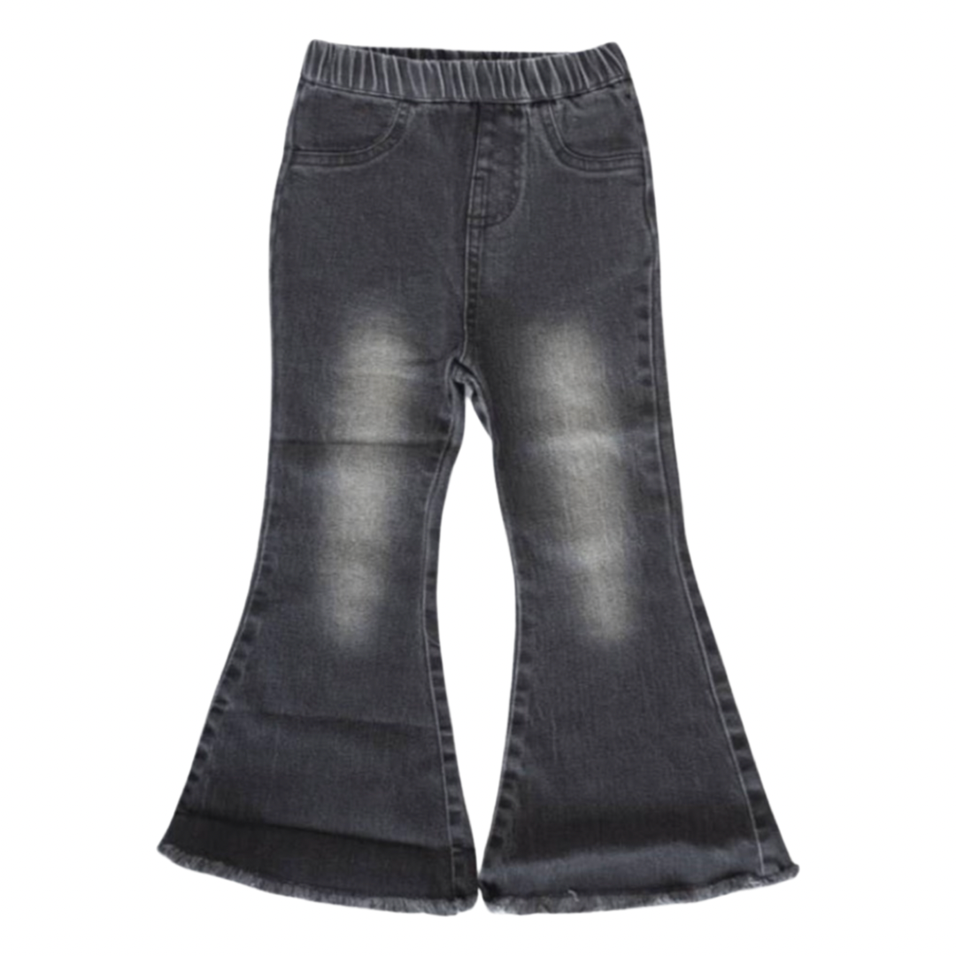 Bailey's Blossoms 'Sophie' Black Denim Bell Bottoms