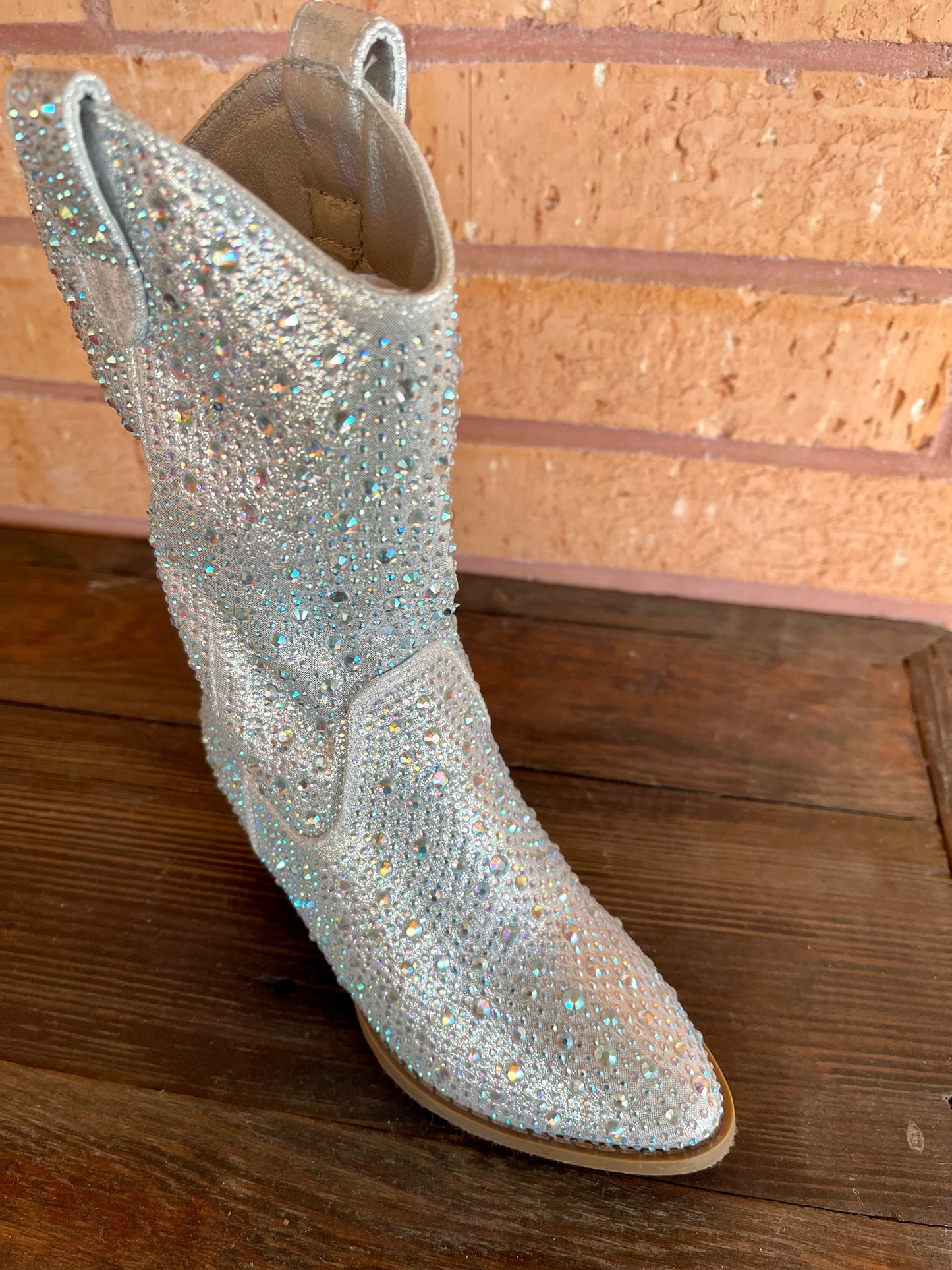 Link Silver Sparkle Western Boots