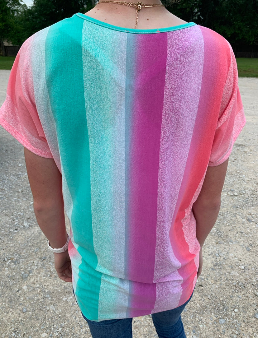 BomBom Neon Striped Tee