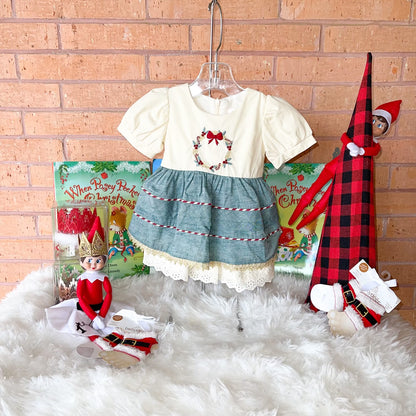 Evie's Closet Christmas Wreath Dress